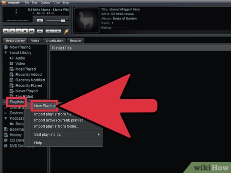 How to Create a Playlist in Winamp Picture 4