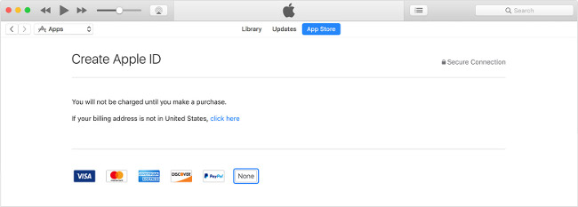 Instructions for registering an Apple account do not need to enter a Visa card Picture 8