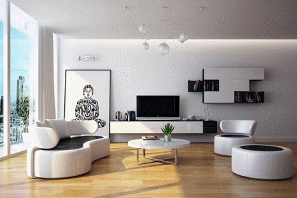 The sample of beautiful living room, modern apartment style Picture 12