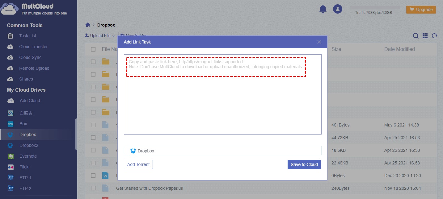 Picture 5 of Multcloud Review: Best Way to Manage and Transfer Files across Cloud Drives in 2021