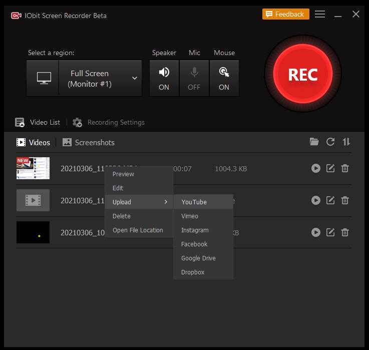 Picture 17 of The Best Free Screen Recorder in 2021 - IObit Screen Recorder