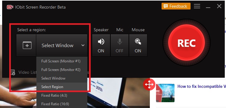 Picture 10 of The Best Free Screen Recorder in 2021 - IObit Screen Recorder