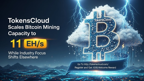 Picture 1 of TokensCloud Scales Bitcoin Mining Capacity to 11 EH/s as Industry Attention Shifts