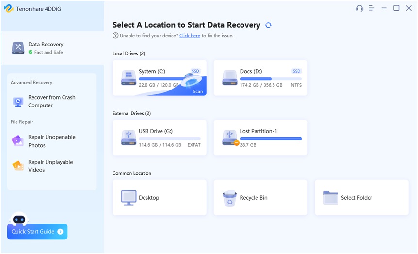 Picture 2 of 【3 Steps】How to Recover Deleted Excel Files on Windows 10/11?