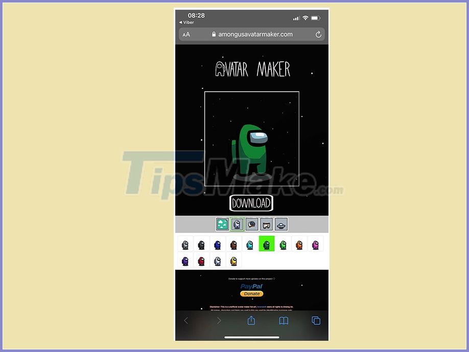 How to create the avatar Among Us, create an avatar Among Us Picture 2