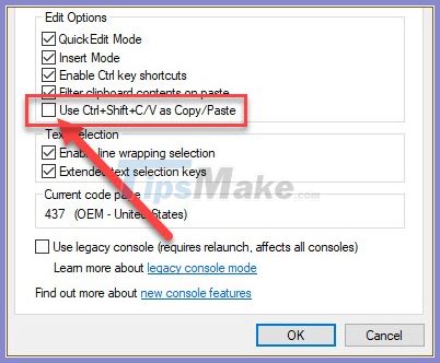 How to enable Copy / Paste in Windows 10 Command Prompt Picture 2