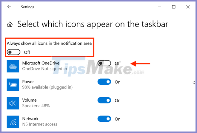 How to show or hide the Windows 10 system tray icon Picture 9
