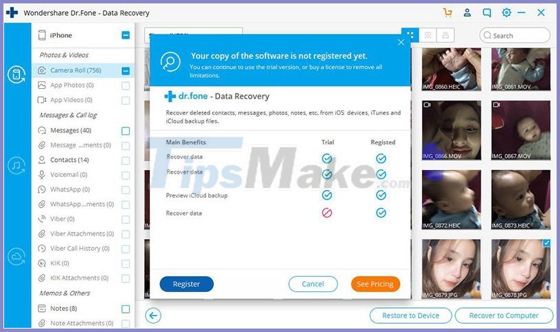 Recover deleted photos / data on iPhone, iPad Picture 17