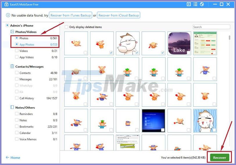 Recover deleted photos / data on iPhone, iPad Picture 6