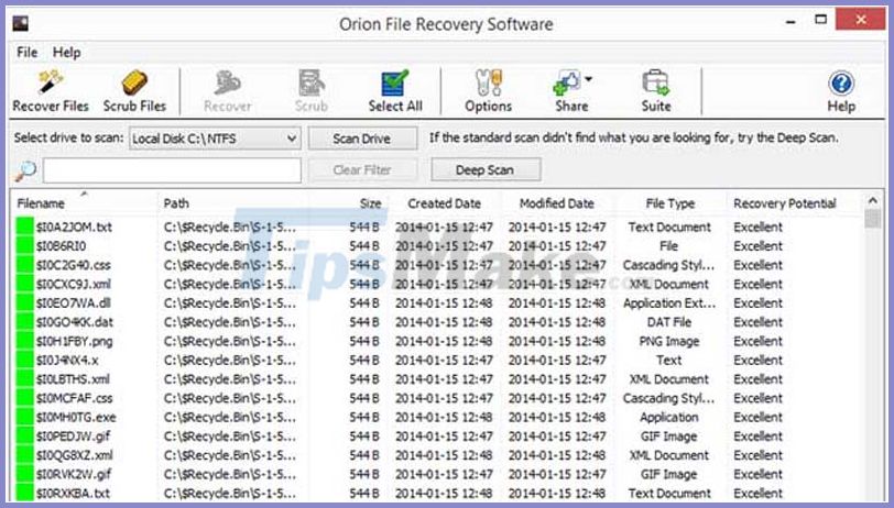 TOP 20 software to recover deleted data on hard drives, USB, memory cards Picture 16