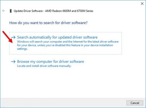 Update driver, the software automatically finds driver for the computer, Laptop Picture 18