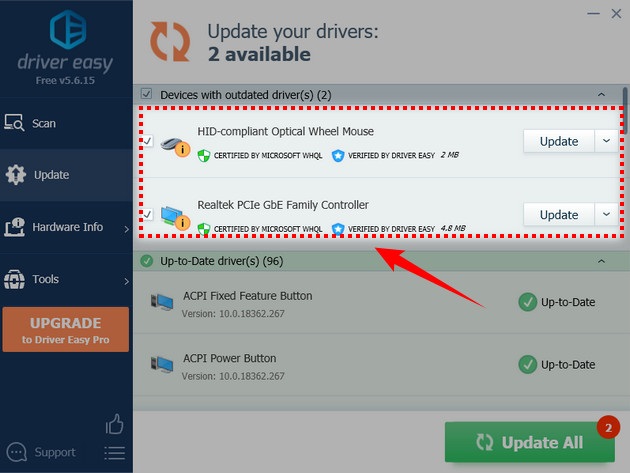 Update driver, the software automatically finds driver for the computer, Laptop Picture 8