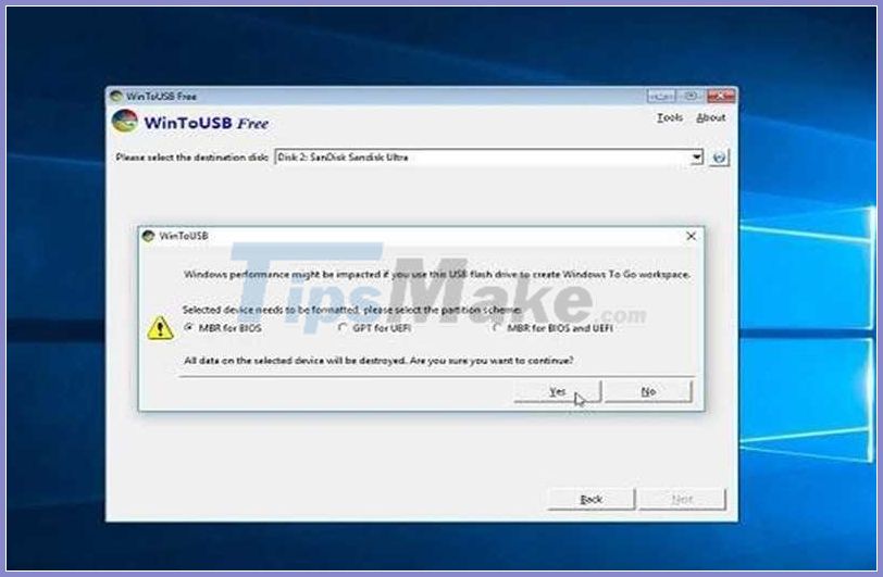 windows 10 usb setup and run windows from USB Picture 4