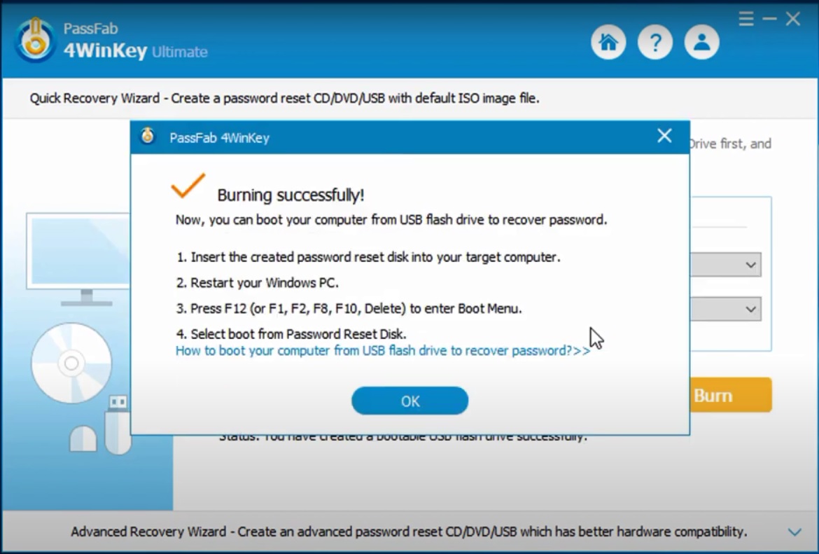 Picture 6 of Recovery windows login password use PassFab 4WinKey