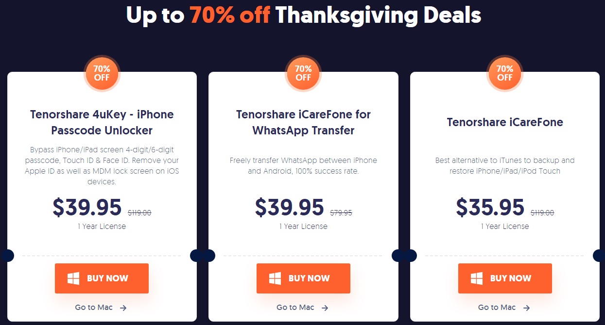 Picture 6 of Tenorshare Black Friday Deal: Buy one Get One for Free, 100% Win A Free Product