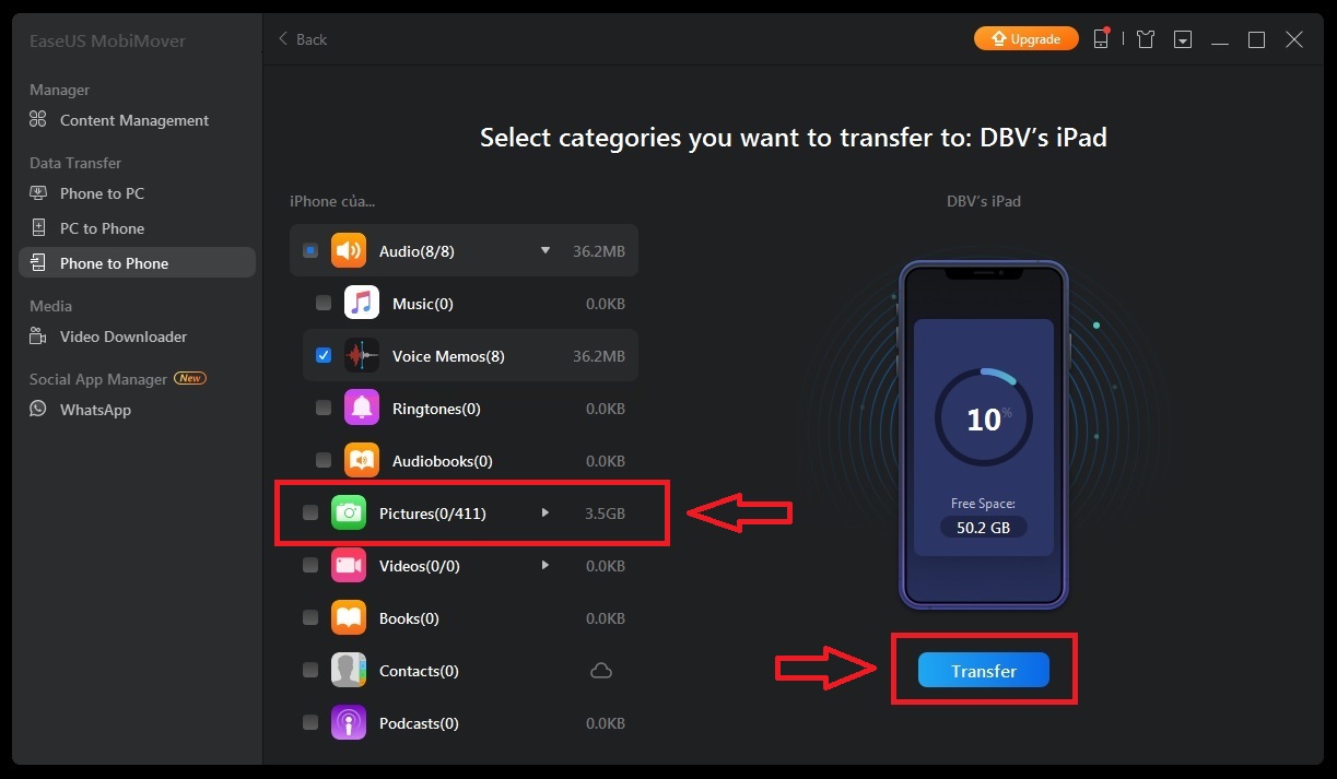 Picture 8 of How to export data like photos, songs, and messages from one iPhone to another iPhone/iPad/iPod