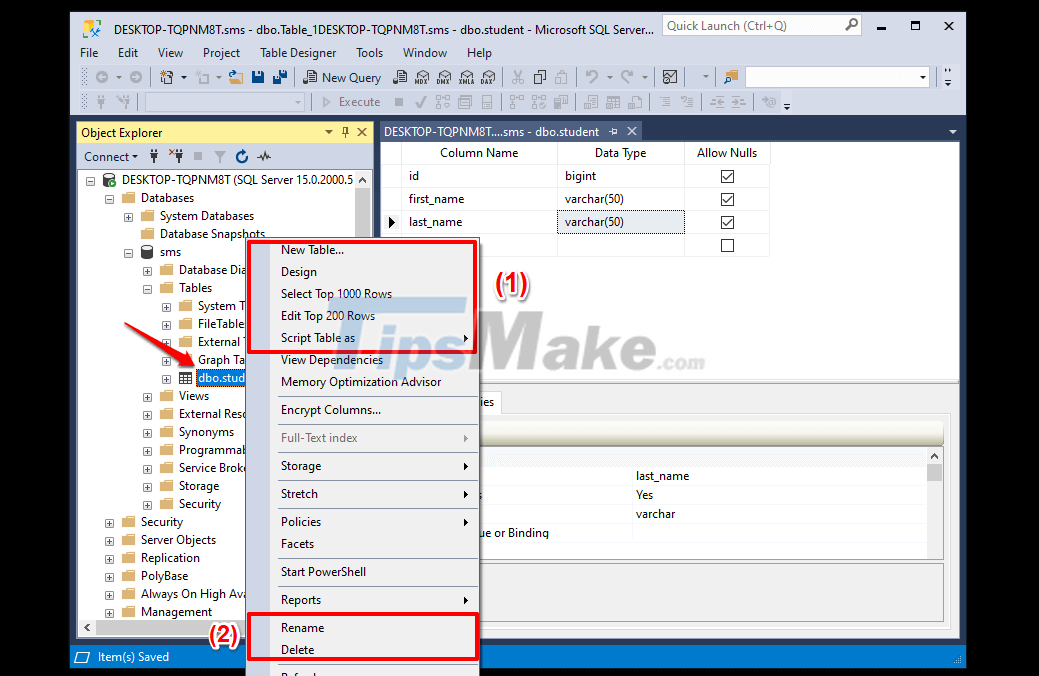 Basic operations with Database in Microsoft SQL Server Picture 11