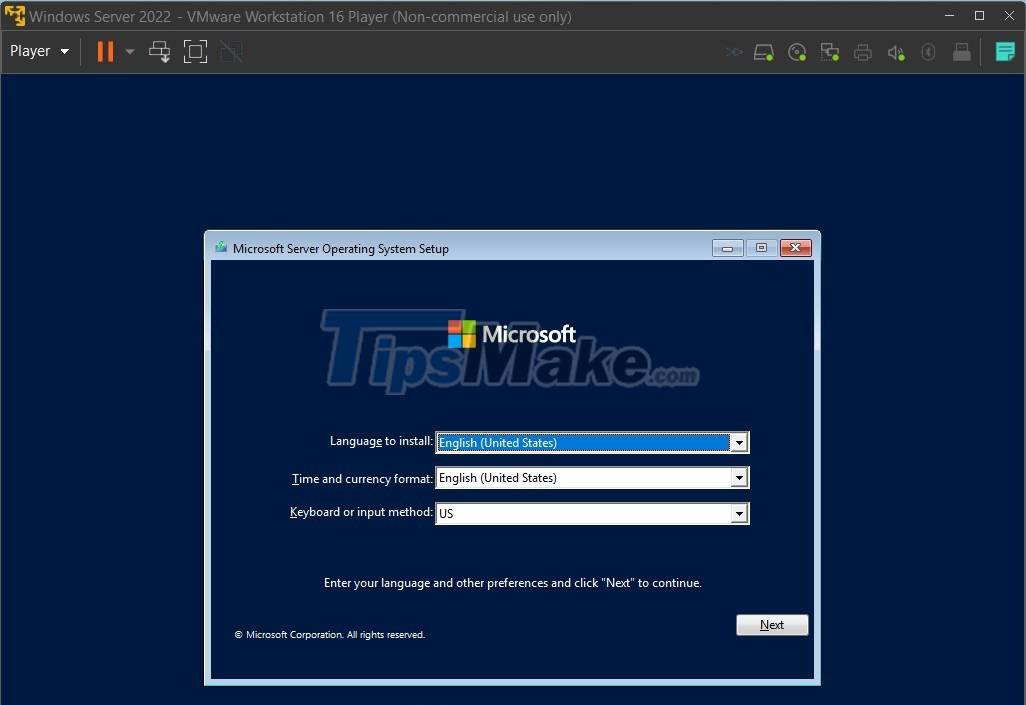 Steps to install Windows Server 2022 on a virtual machine Picture 8