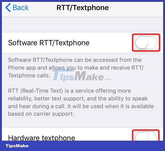 How to turn off the RTT feature on iPhone Picture 3
