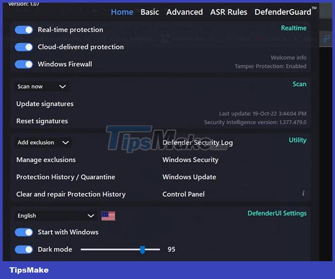 How to use DefenderUI to configure Windows Defender Picture 2