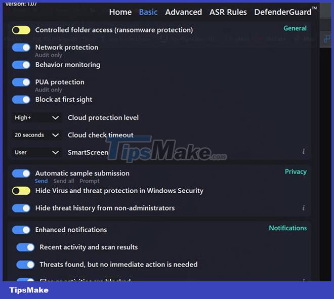 How to use DefenderUI to configure Windows Defender Picture 3