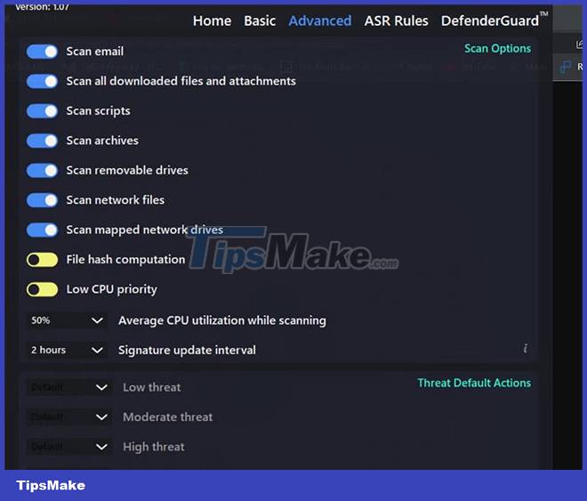 How to use DefenderUI to configure Windows Defender Picture 4