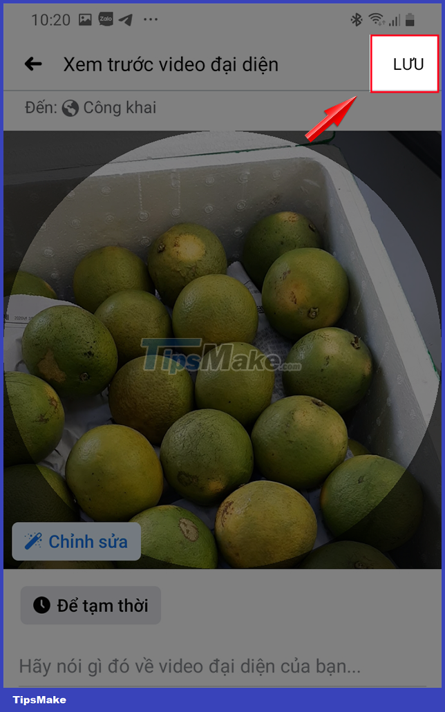 How to use video as an avatar, Facebook Avatar on iOS and Android Picture 6