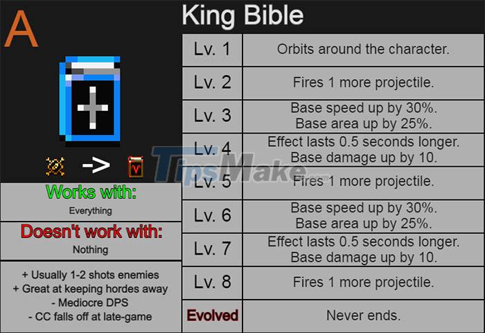 List of weapon ranks in Vampire Survivors Picture 6