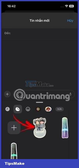 How to add effects to stickers in iPhone Messages Picture 4
