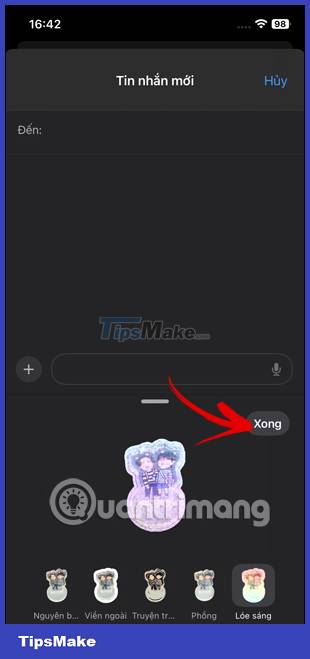 How to add effects to stickers in iPhone Messages Picture 7