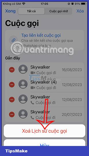 How to delete call history on WhatsApp Picture 6