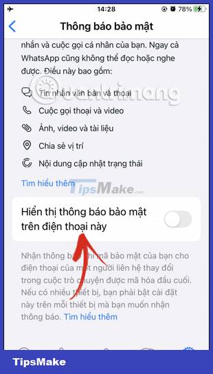 How to enable security notifications on WhatsApp Picture 4