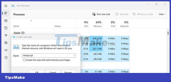 How to open Internet Options in Windows 11 Picture 3