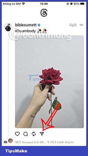 How to send Threads posts to Instagram messages Picture 1