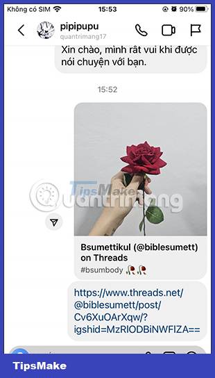 How to send Threads posts to Instagram messages Picture 5
