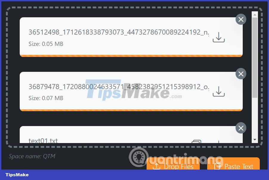 How to share files online on SpaceDrop without an account Picture 4