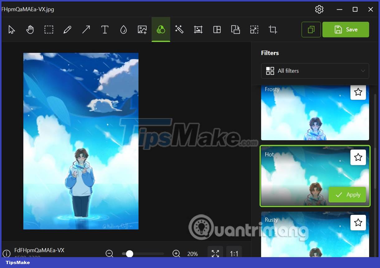 Instructions for editing photos on Icecream Photo Editor Picture 3