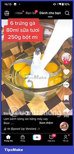 Instructions for scrolling TikTok videos automatically Picture 1