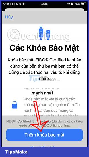 Instructions for setting up an Apple ID security key Picture 5