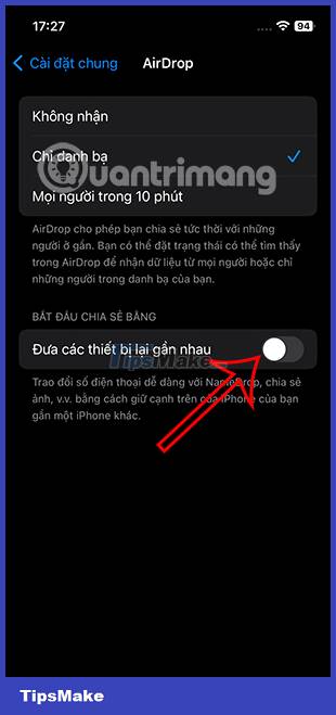 Instructions to deactivate NameDrop on iPhone Picture 4