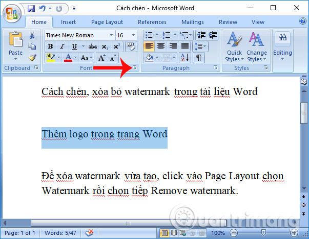 How to strikethrough text in Word, write strikethrough text in Word and Excel Picture 3
