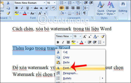 How to strikethrough text in Word, write strikethrough text in Word and Excel Picture 4
