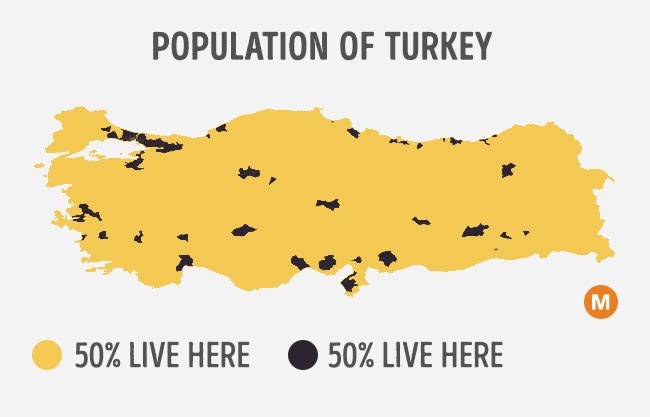 10 'interesting' maps prove the world population is unevenly distributed Picture 8