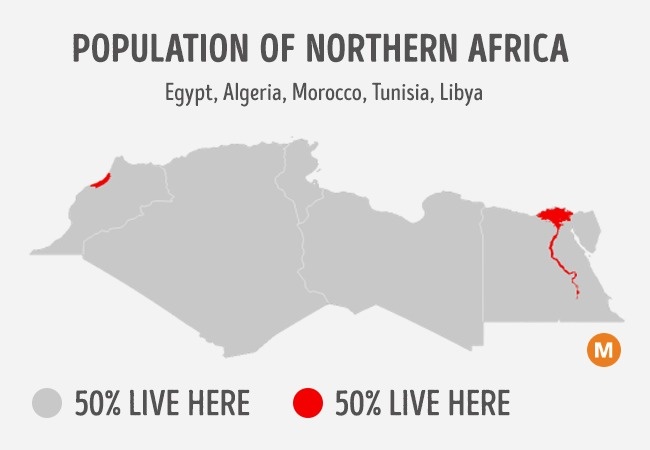 10 'interesting' maps prove the world population is unevenly distributed Picture 9