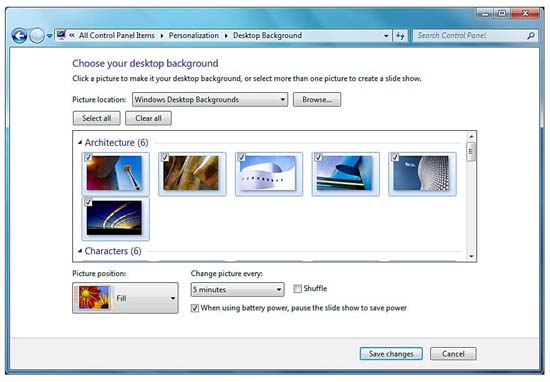 10 ways to customize Windows 7 Picture 2