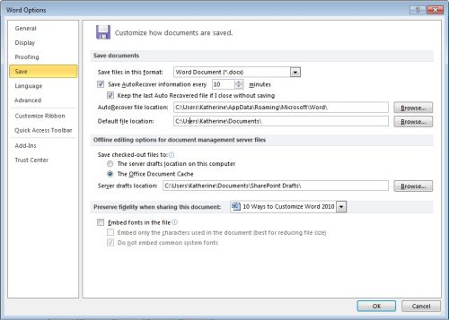 10 ways to customize Word 2010 Picture 3
