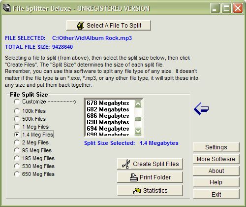 10 ways to split files, cut large files into several small files Picture 8