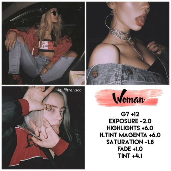 100+ most beautiful VSCO color correction formulas on Pinterest Picture 20