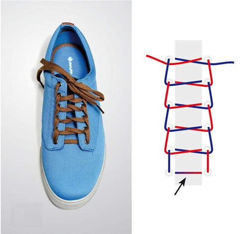 13 ways to tie shoelaces fast, simple, but equally beautiful and unique Picture 6