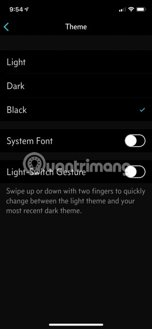 15 popular iPhone applications that support Dark Mode Picture 32